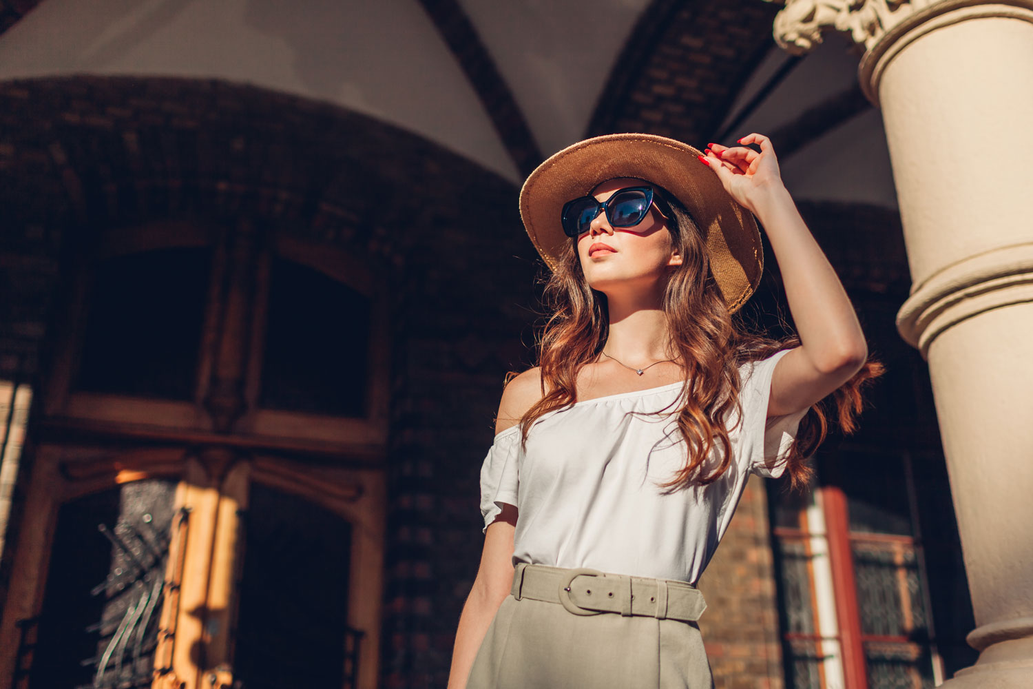 fashion-model-outdoor-portrait-tourist-woman-enjoying-sightseeing-lviv-girl-looking-ancient-atchitecture